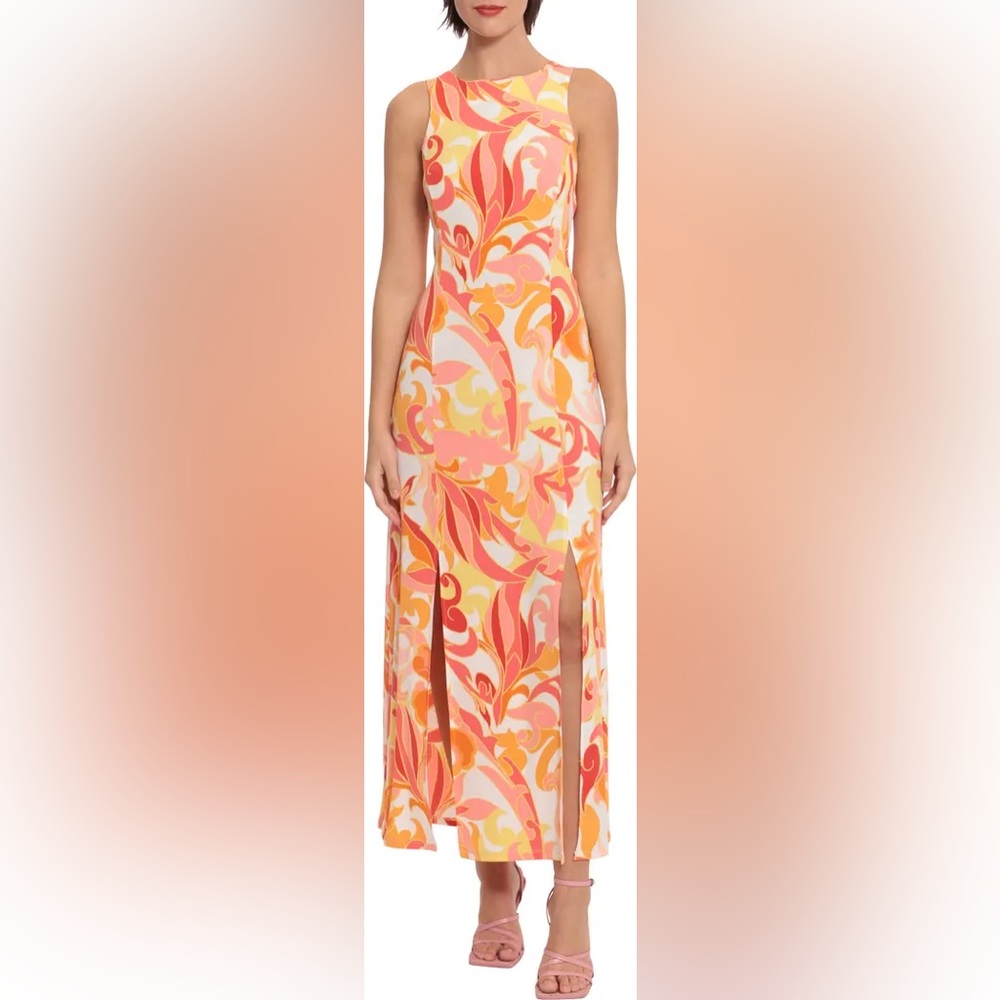 Donna Morgan Dual Slit Maxi Dress size 2